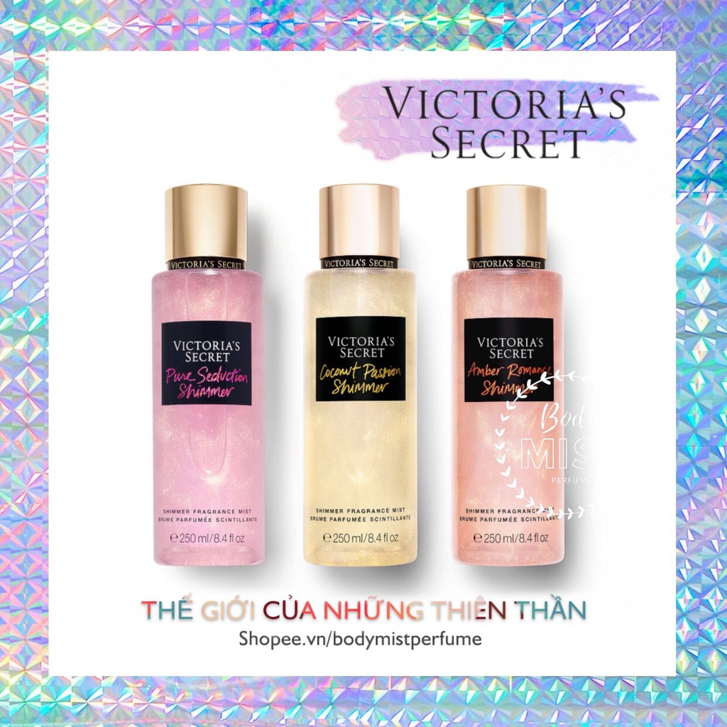 𝗕𝗢𝗗𝗬𝗠𝗜𝗦𝗧𝗣𝗘𝗥𝗙𝗨𝗠𝗘⚜️Xịt Thơm Body Victoria’s Secret Shimmer New 2019 V2