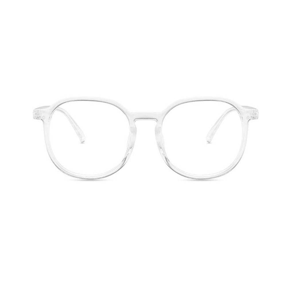 ANEMONE Fashion Anti Blue Light Glasses Geometric Anti-Radiation Glasses Women Eyeglasses Clear Lens Glasses Transparent Korean Computer Eyewear For Men Square Grey Black Frame Eyeglasses/Multicolor