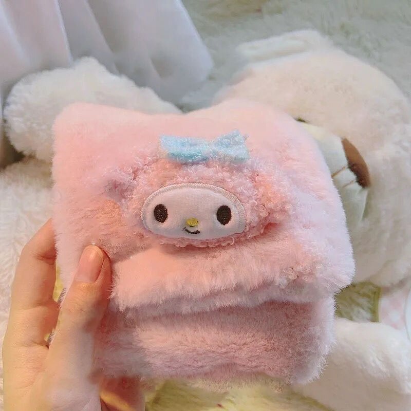 Khăn choàng cổ giữ ấm mềm mại họa tiết hoạt hình dễ thương phong cách Nhật Bản