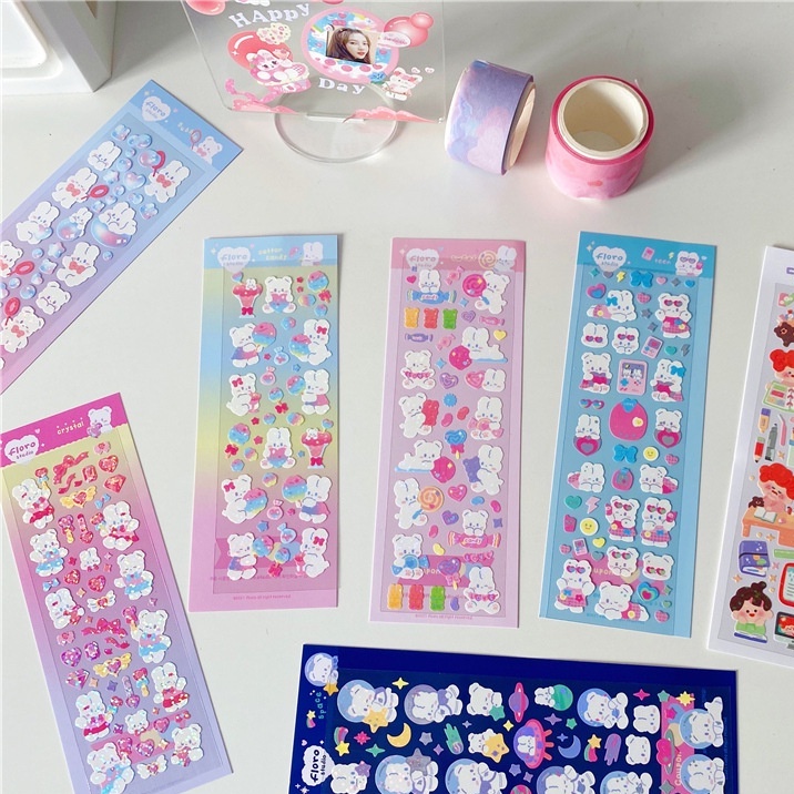 Stickers cán nhũ Floro