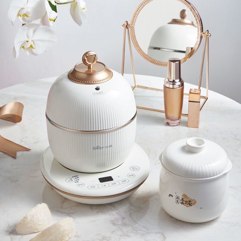 Chén chưng nấu tổ yến  BEAR 1L màu trắng bảo hành 12 tháng