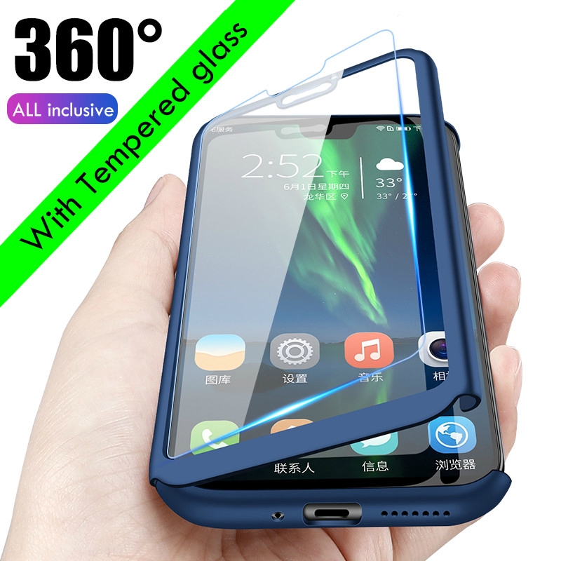 Ốp Điện Thoại Kính Cường Lực Cứng Chống Sốc 360 Cho Oppo A92 A52 A53 A9 A31 2020 A5S A7 A3S A12 A33 A33W A37 A37F Neo 7 Neo 9 A5 2020