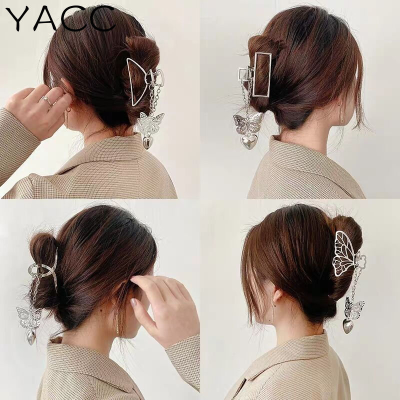 Women's Korean alloy metal butterfly hair clip
