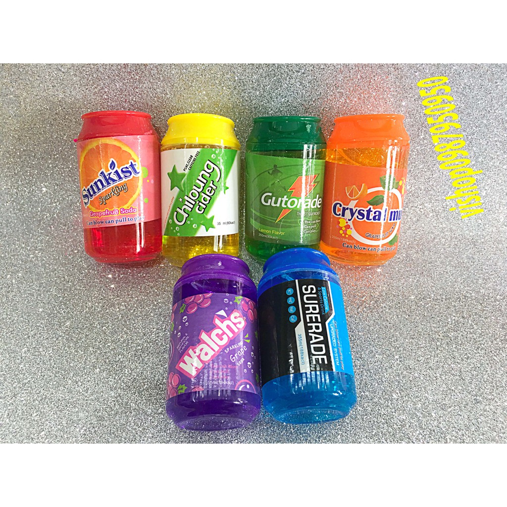 Slime hình LON NƯỚC NGỌT COCA PEPSI FANTA nhiều mẫu cực đẹp thiết kế độc đáo ấn tượng Đồ chơi Slam Gudetama