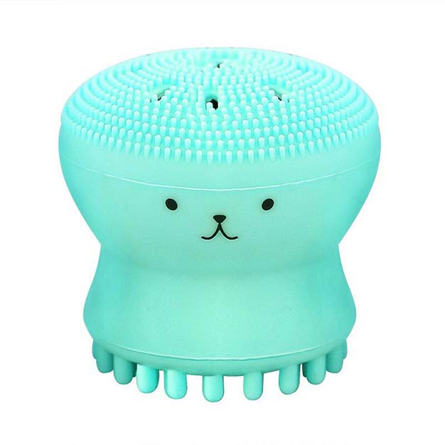 Mút Rửa Mặt Bọt Biển Bạch Tuộc Silicon Tạo Bọt Massage Tẩy Tế Bào Chết Phong Cách Hàn Quốc