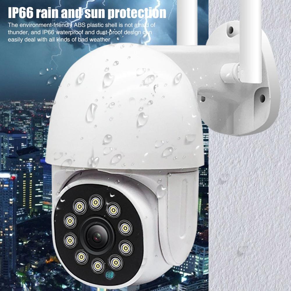 EVKVO - 10LED LIghts Tầm nhìn ban đêm đầy đủ màu sắc - 4X Digital Zoom - YCC365 PLUS APP - FHD 3MP WIFI CCTV Camera Rotate Waterproof Wireless Outdoor PTZ IP Camera CCTV Security Camera Surveillance Camera WIFI PTZ Camera Outdoor CCTV Motion Detection