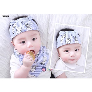 Set Nón che thóp cho bé và Yếm - N110