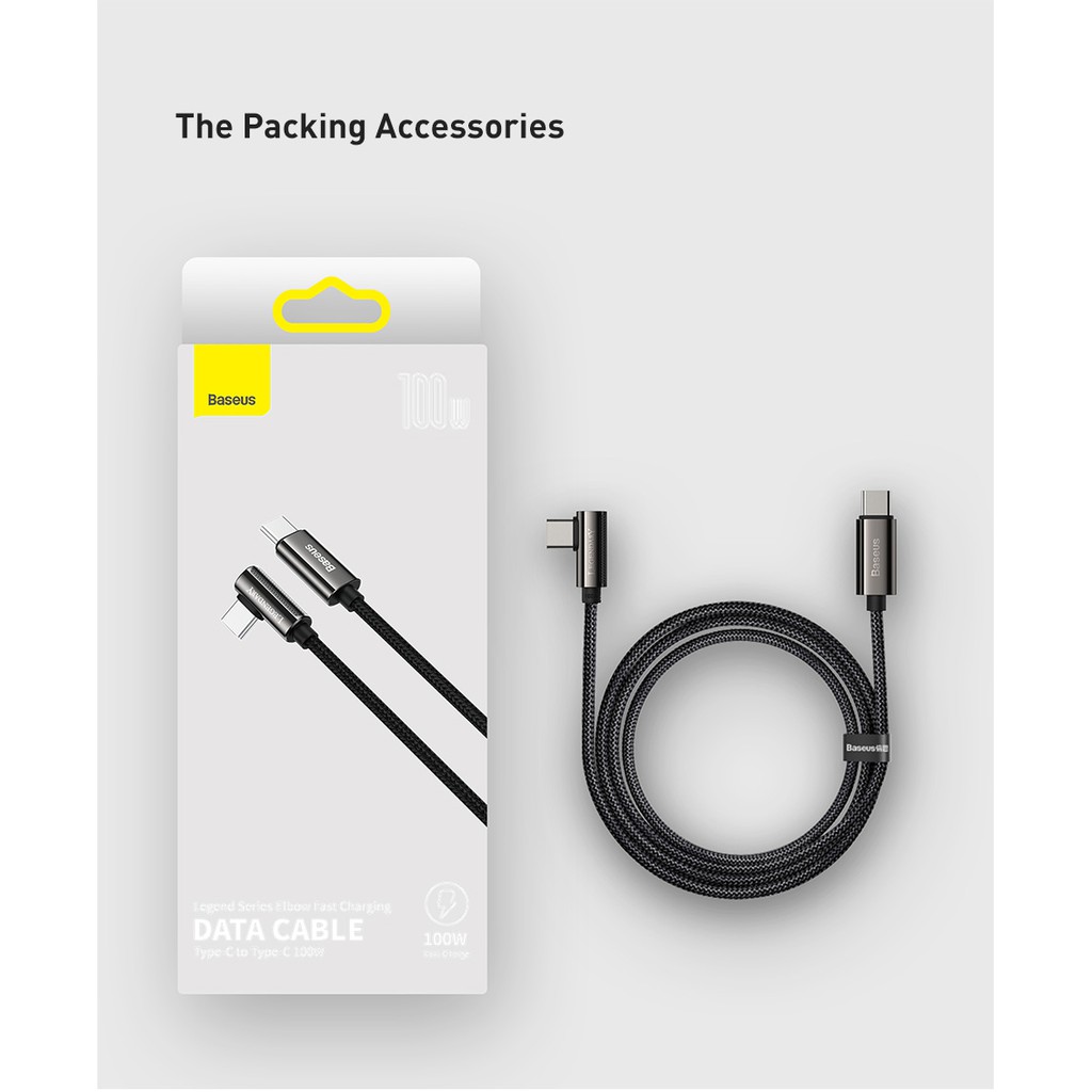 Cáp sạc Baseus 100W Legend Seri USB C Type-C sạc nhanh