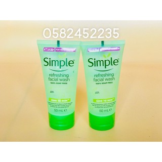 Sữa rửa mặt Simple Kind to Skin Refreshing Facial Wash size mini 50ml