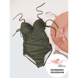 Bikibi liền 1 mảnh dây đan 2 bên eo