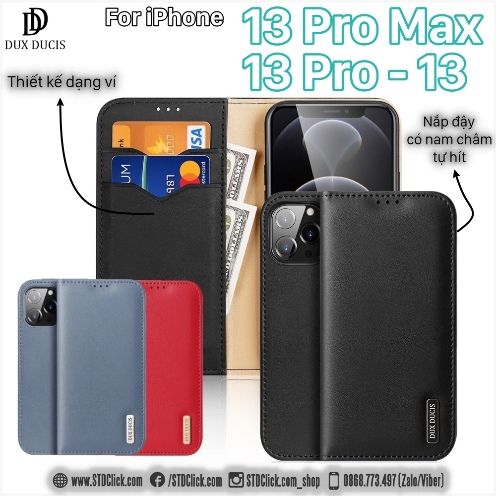 BAO DA IPHONE 13 PRO MAX - 13 PRO - 13 DUX DUCIS HIVO CHÍNH HÃNG