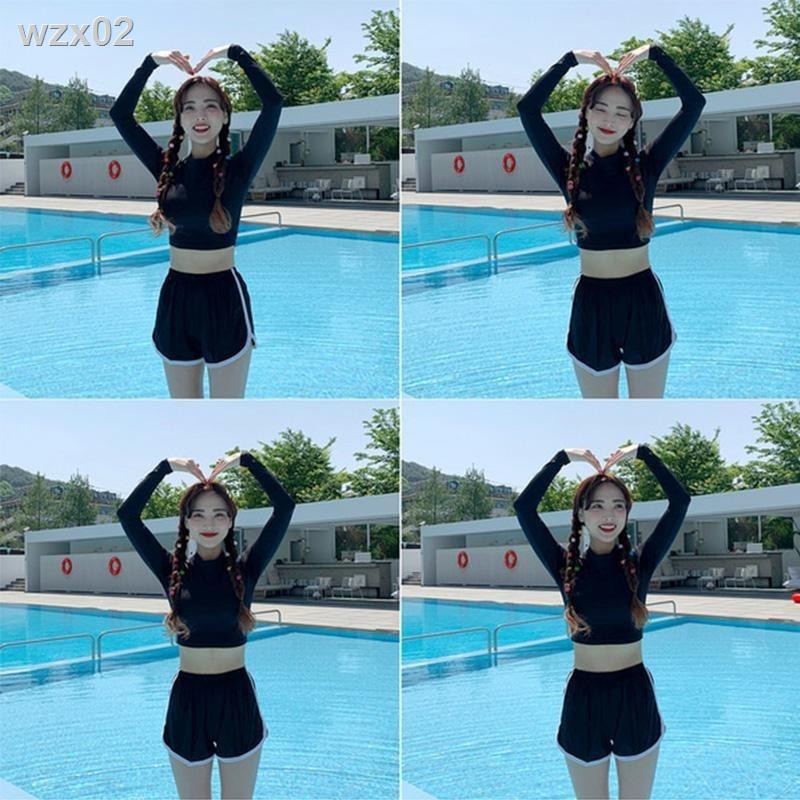 Bộ đồ bơi dài tay xẻ tà mới năm 2020 dành cho nữ sinh trong kỳ nghỉ suối nước nóng, giảm béo lặn Hàn Quốc mỏng ma | BigBuy360 - bigbuy360.vn