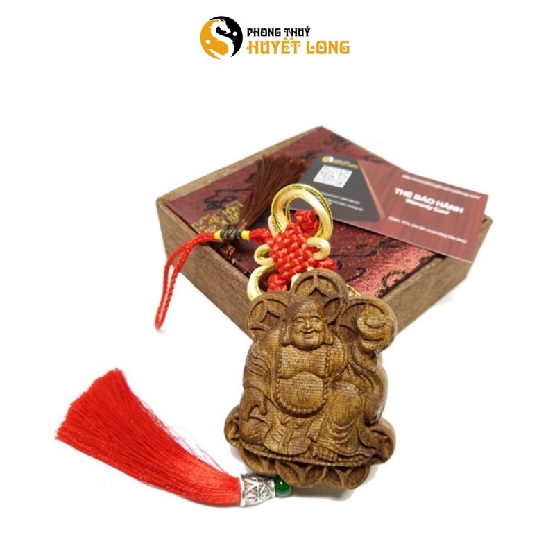 Dây Treo Xe Ô Tô Tượng Phật Di Lặc Thu Hút Tài Lộc, May Mắn, Bình An Bằng Gỗ Trầm Hương Cao Cấp