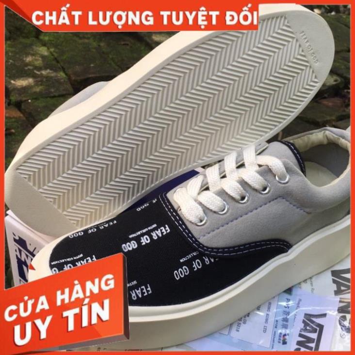 [FREE SHIP+ VIDEO- ẢNH TỰ CHỤP]  GIÀY VANS FOG FEAR OF GOD LÓT GÓT DA TRẮNG NAM NỮ ( full box + freeship ) -5RYNT