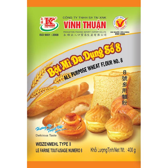 Bột mì đa dụng số 8 Vĩnh Thuận 400g