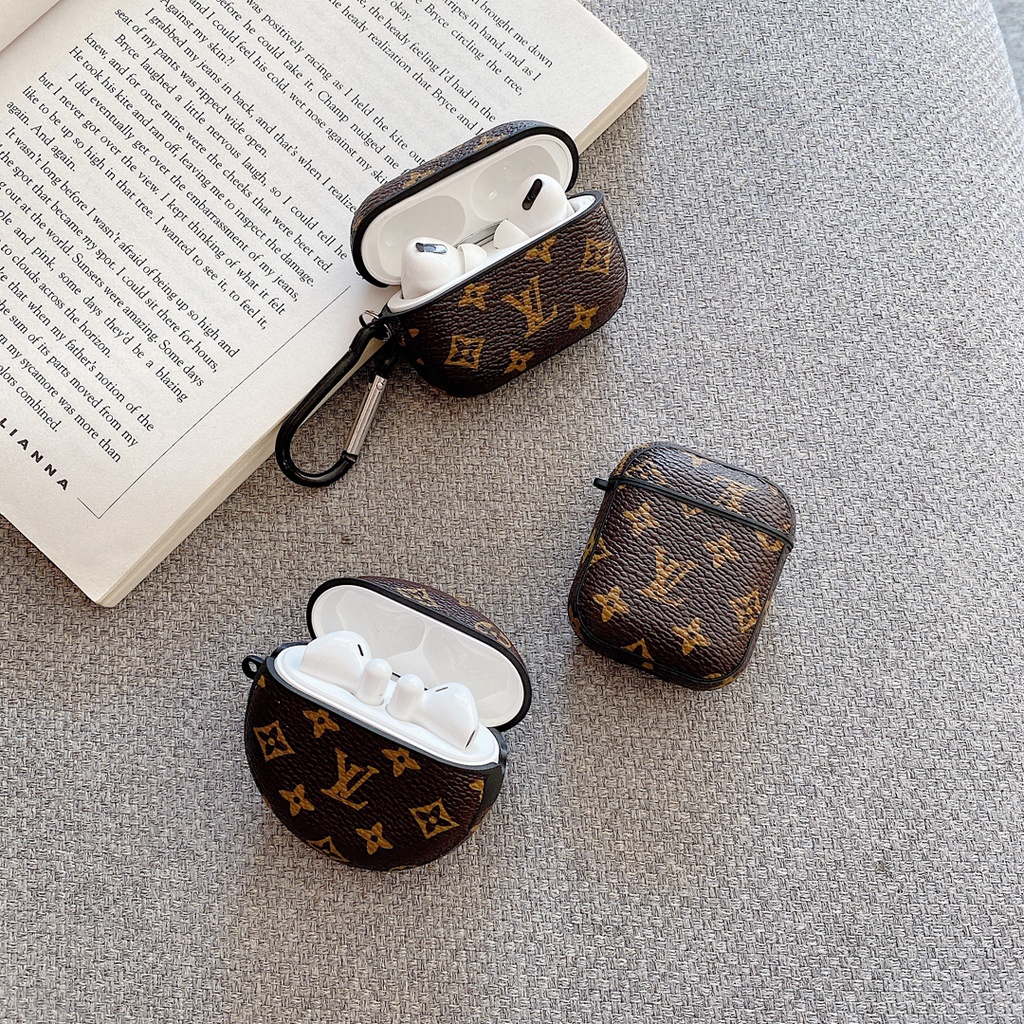 Vỏ Bảo Vệ Hộp Sạc Tai nghe không dây Apple AirPods1/2/3 Pro In logo LV Thời Trang