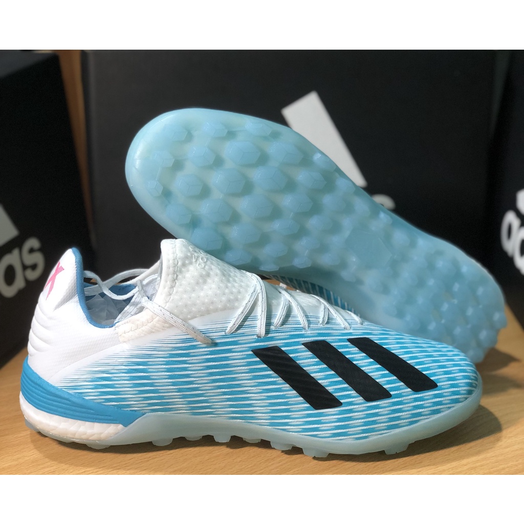 Giày đá bóng sân cỏ nhân tạo giá rẻ cao cấp Adidas X 19.1 Xanh Ngọc TF
