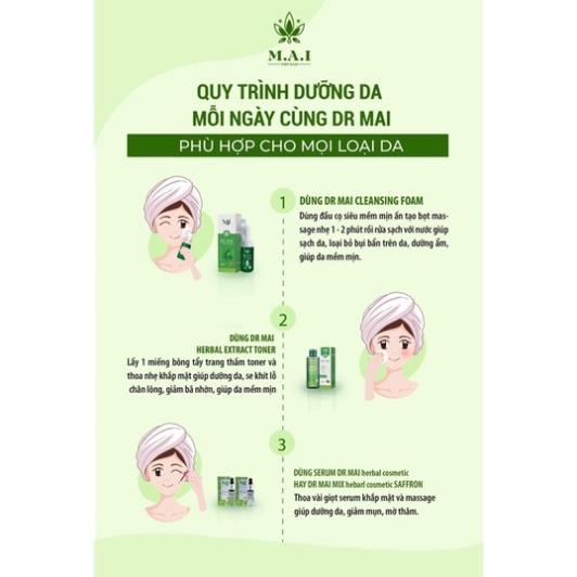 Toner, Toner Dr Mai, Nước Hoa Hồng 120ml dưỡng ẩm dành cho da mụn, da nhạy cảm