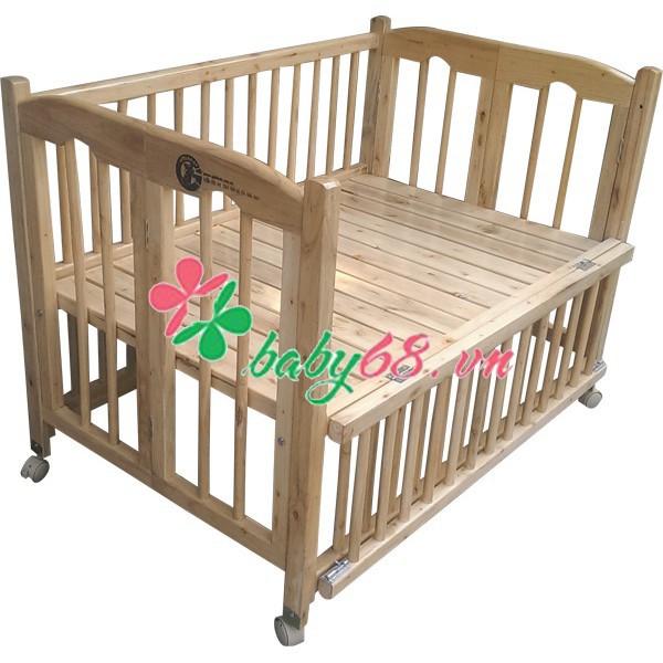 Cũi gỗ quế mộc 80x120cm (không bánh xe)