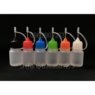 Combo 200 chai nhựa HDPE dẻo 5ml / 10ml đầu kim