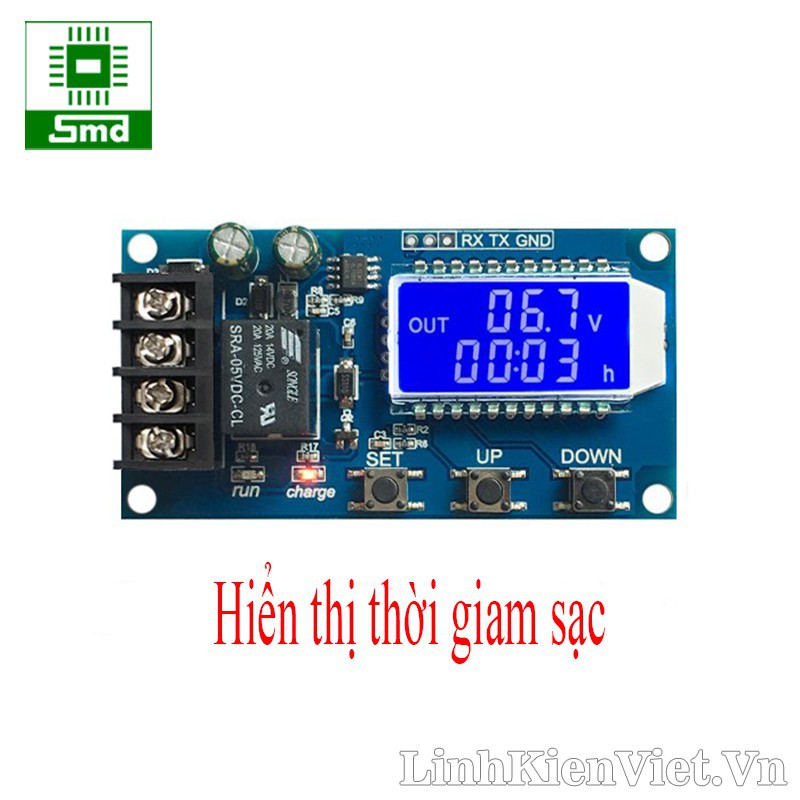 Mạch bảo vệ sạc acquy 6-60V có hiển thị LCD