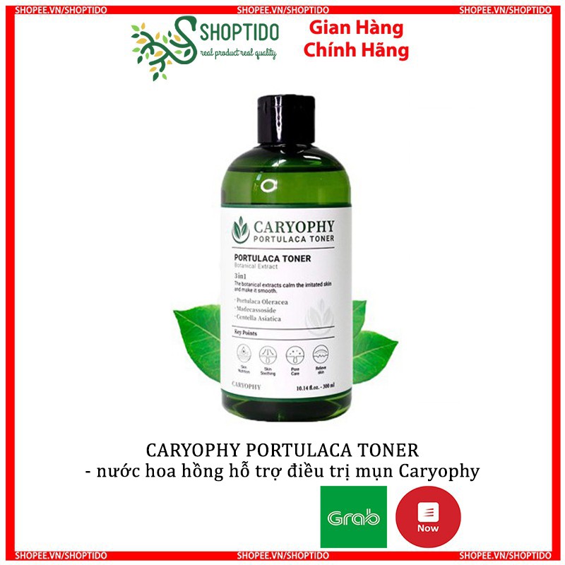 Nước hoa hồng hỗ trợ giảm mụn CARYOPHY PORTULACA TONNER 300ML NPP Shoptido