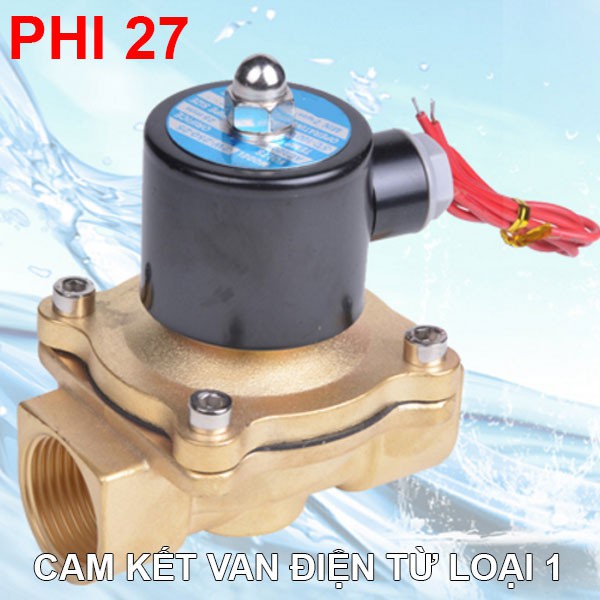 Van điên từ Phi 21 thường đóng 220V loại 1 đồng thau