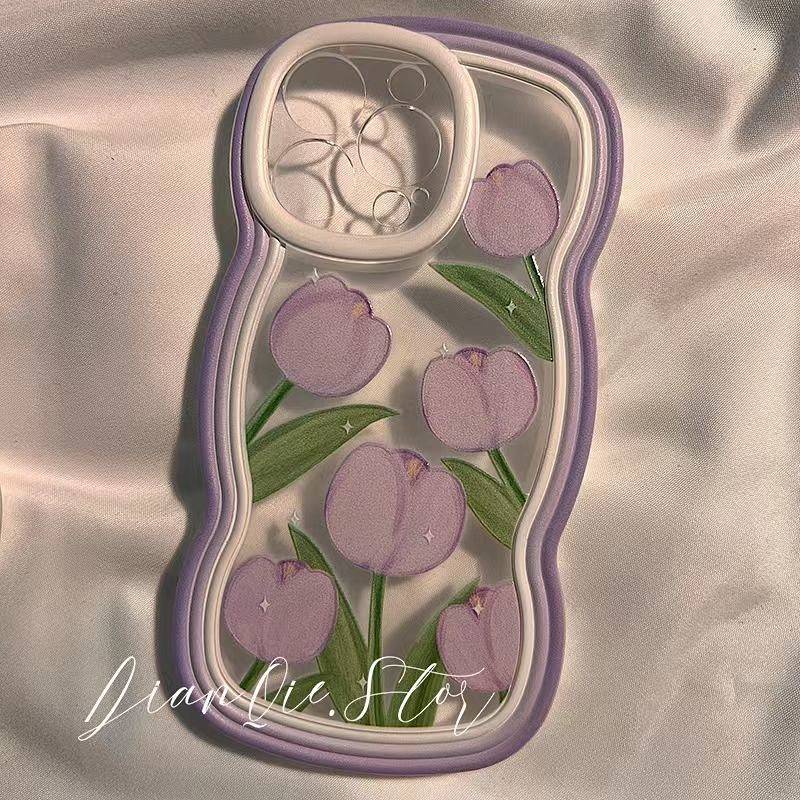 Japanese and Korean Tulip for Apple 11 Phone Case 12 New 13prom All-Inclusive 7 Female 8 Male 6 Apple 13pro Female 3Vuy