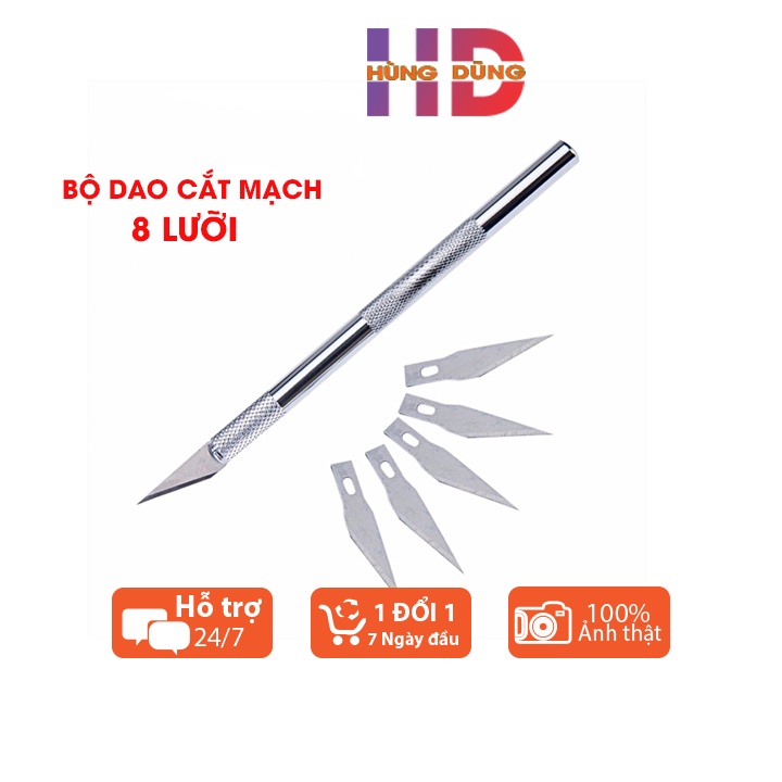 Bộ Dao Cắt Mạch 6 lưỡi dao cắt bột làm nail đa năng trổ điêu khắc