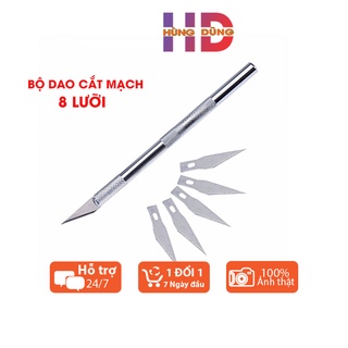 Bộ Dao Cắt Mạch 6 lưỡi dao cắt bột làm nail đa năng trổ điêu khắc