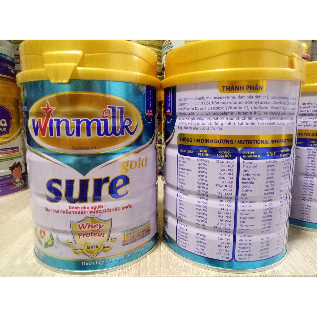 Sữa phục hồi sức khoẻ winmilk sure gold dành cho người bệnh và cần nhanh phục hồi sức khỏe 900g