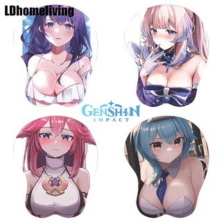  Miếng lót chuột bằng silicon mềm hình Genshin Impact Raiden Shogun 3D độc đáo