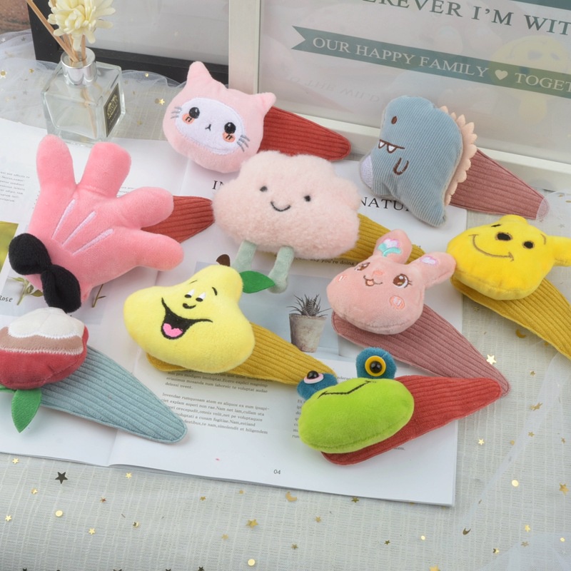 Kẹp Tóc Mặt Vải Bông Nhiều Hình Đáng Yêu Siêu Cute size to