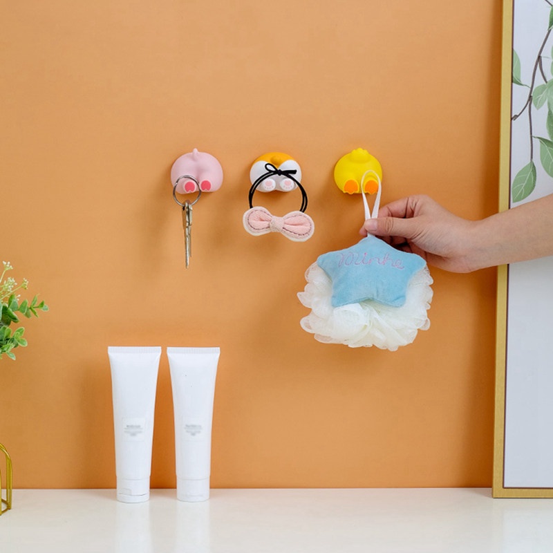 Giá đỡ bàn chải đánh răng gắn tường hình hoạt hình không cần đục đa dụng