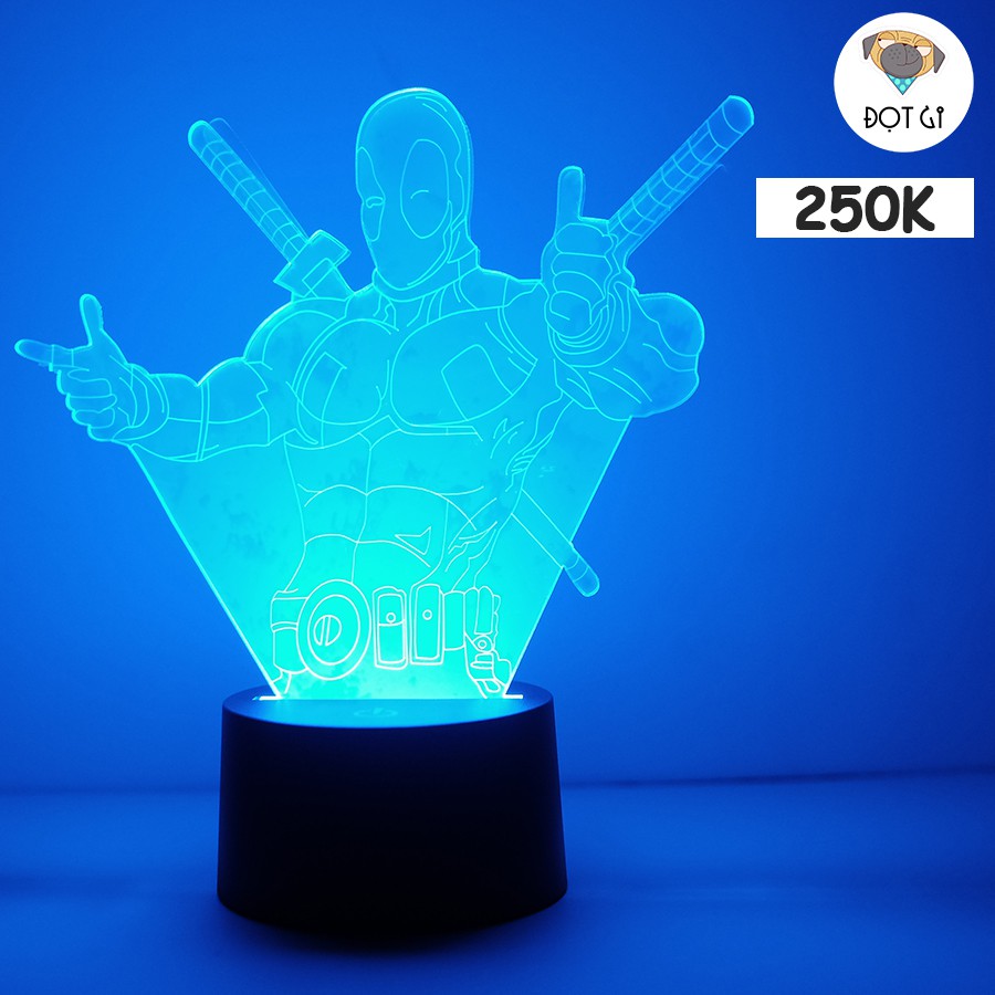 Đèn led3D trang trí Deadpool