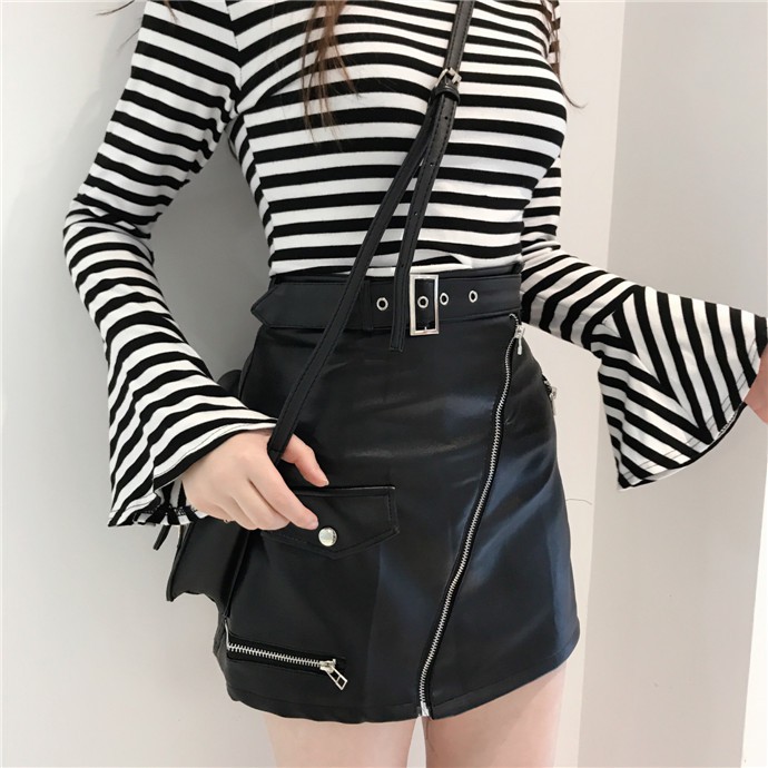 CHÂN VÁY DA PHỐI NỊT FORM CHUẨN (HÀNG DA CHẤT LƯỢNG) | BigBuy360 - bigbuy360.vn