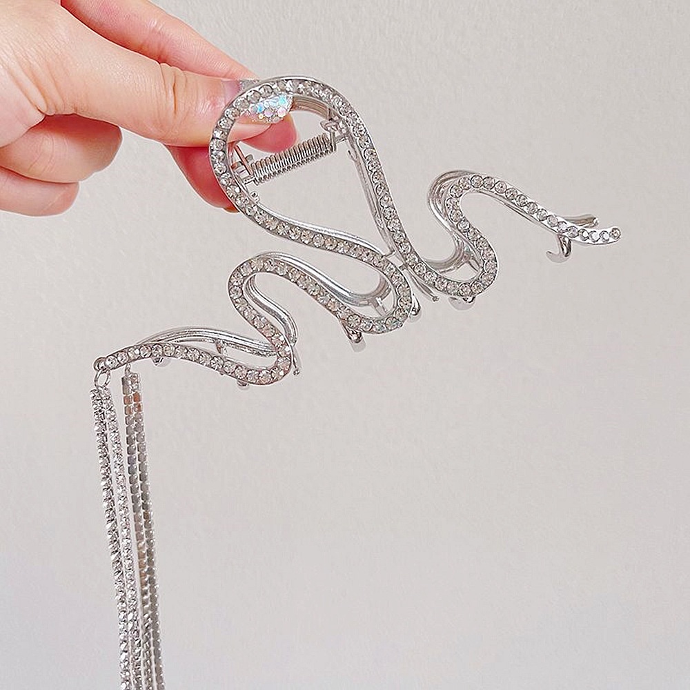 Kẹp Tóc Hình Rắn Đính Đá Lấp Lánh Thời Trang 2022