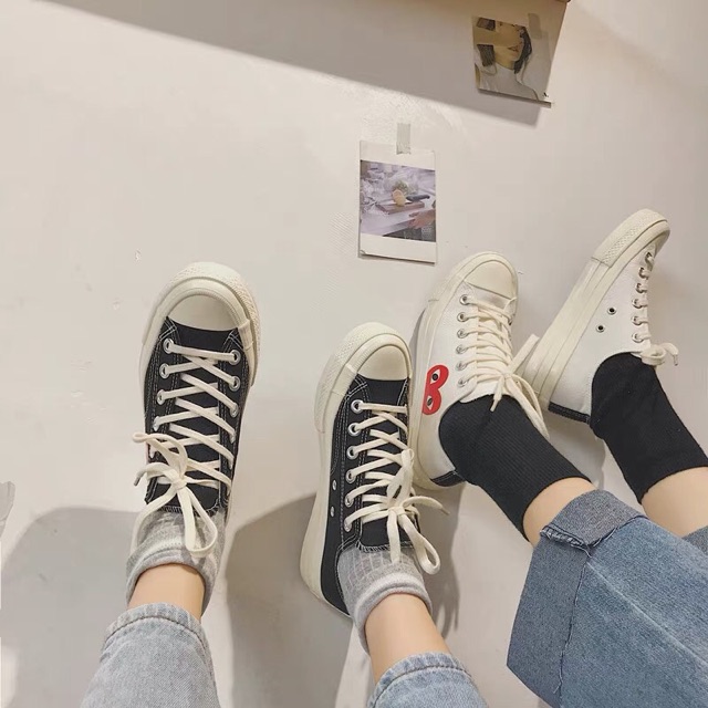 Giày tim ulzzang nữ dáng converse