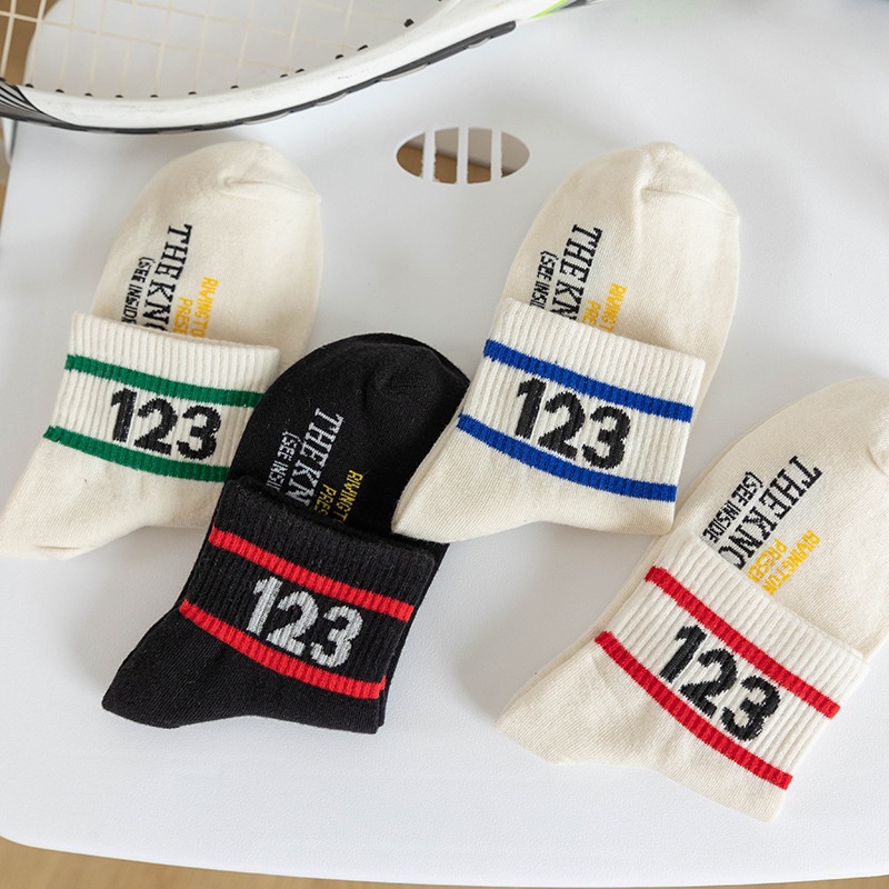 Vớ tất cổ ngắn sọc màu 1 2 3