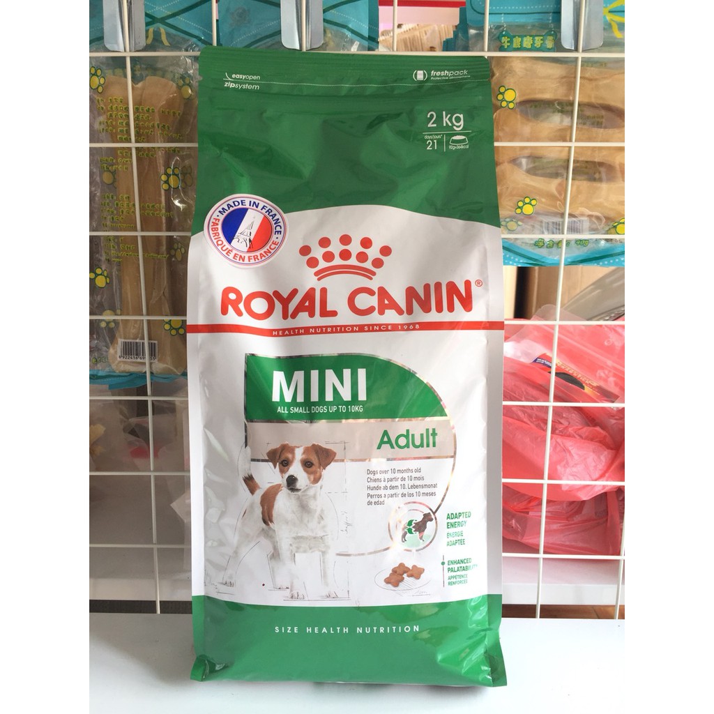 Thức ăn cho chó ROYAL CANIN mini adult - túi hãng 2kg -Thức ăn hạt/ đồ ăn khô cao cấp cho giống chó nhỏ trên 10 tháng
