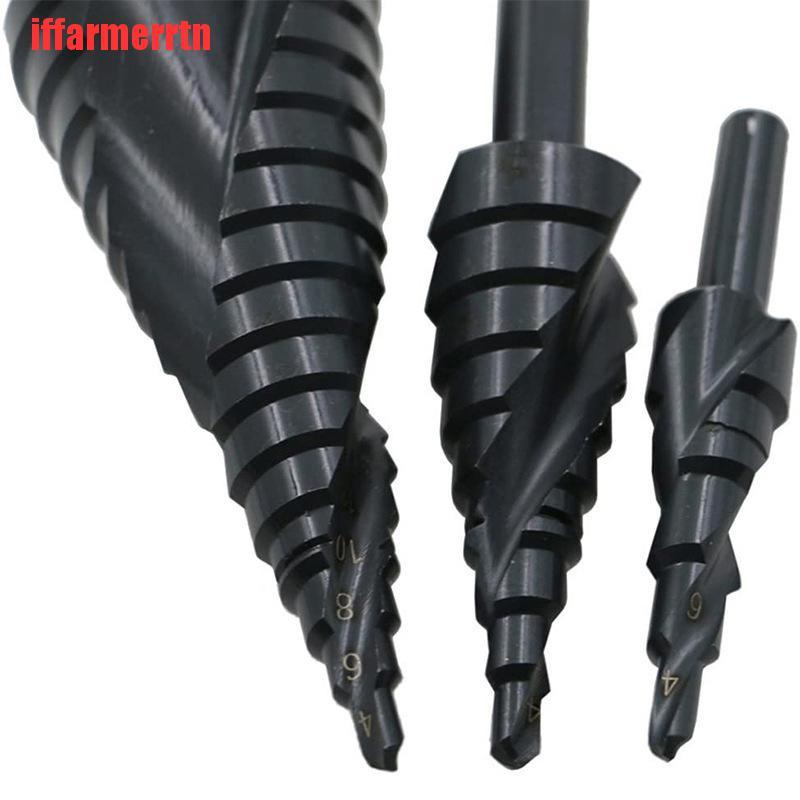 Bộ 3 Mũi Khoan Bước Xoắn Ốc 4-32MM HSS Chất Lượng Cao