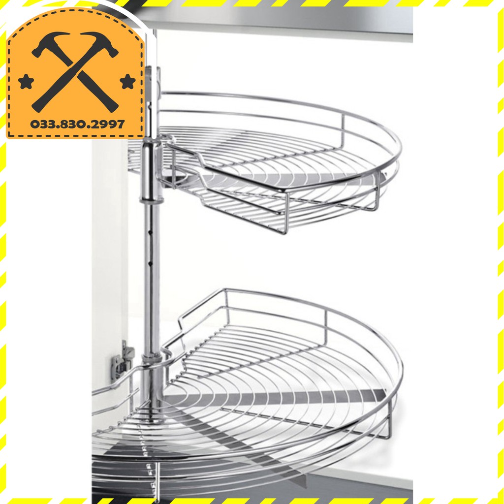 Mâm xoay góc lắp góc tủ bếp tiện lợi, phụ kiện tủ bếp cao cấp