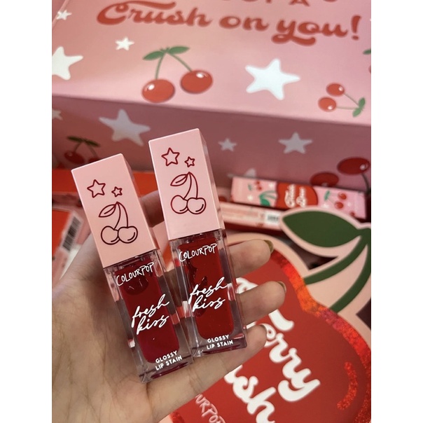 Son tint bóng Colourpop dòng Glossy Lip Stain - Double Cherry đỏ hồng