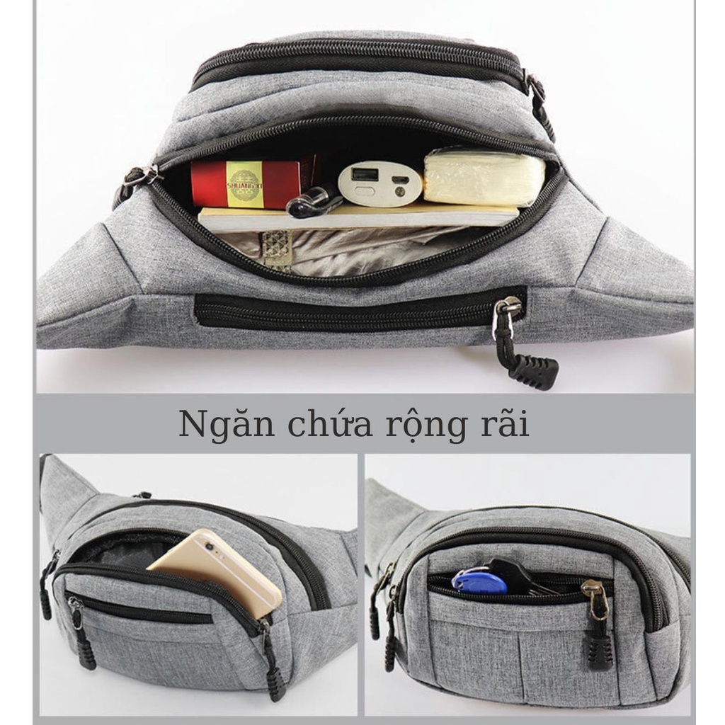 Túi Bao Tử Đeo Chéo, Đeo Bụng Thể Thao Cao Cấp Phong Cách Hàn Quốc