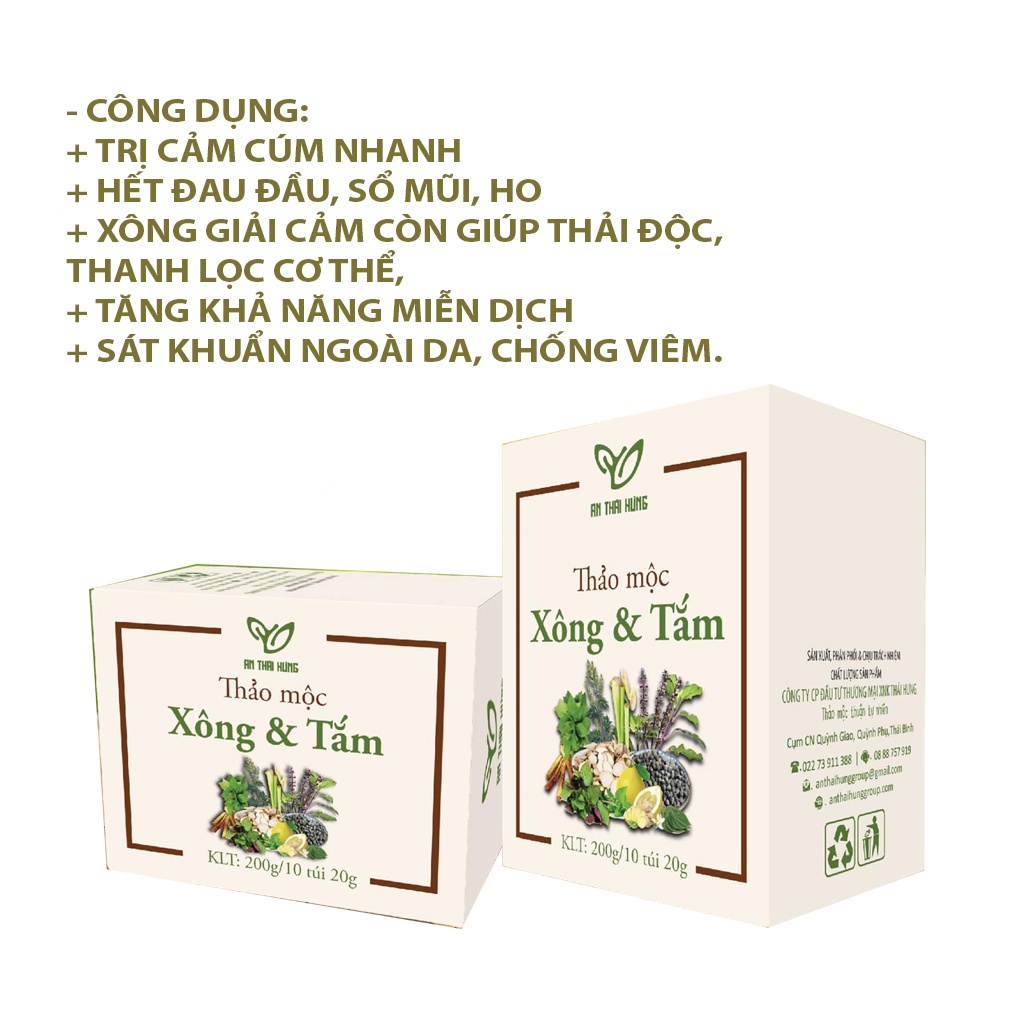 Thảo Mộc Xông &amp; Tắm - Ngăn Ngừa Cảm Cúm, Nhức Đầu, Sổ Mũi, Đau Họng