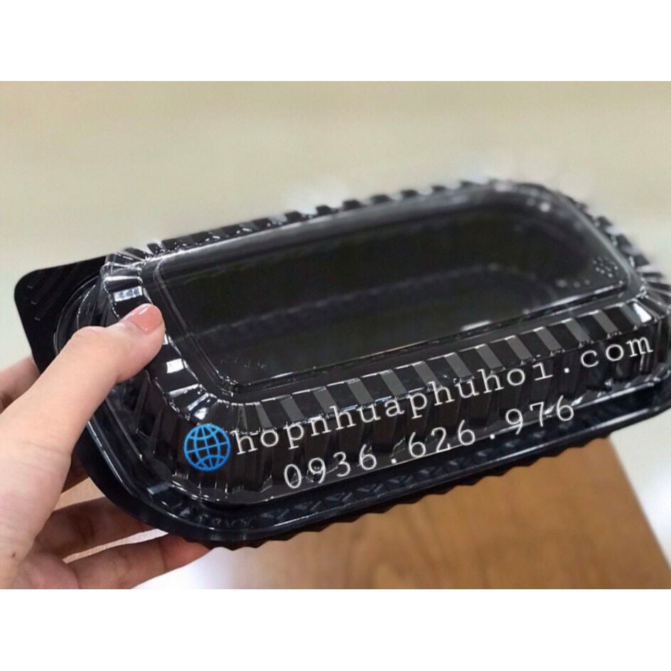 500 Hộp nhựa đựng cơm, trái cây cắt sẵn shushi HT17 ( 1290/bộ )