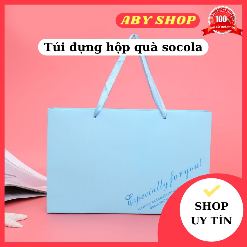 Túi đựng hộp quà socola ⚡ GIÁ SỐC ⚡ hộp đừng quà socola hình chữ nhật 18 viên