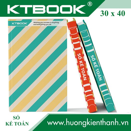Sổ ghi chép Kế Toán KTBOOK bìa cứng giấy in caro cao cấp size 30 x 40 cm Khổ Lớn 400 trang