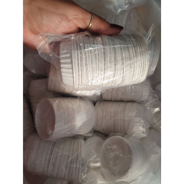 Chén tương trung dùng 1 lần, màu trắng sữa, miệng chén 6.4cm, 100c/cây