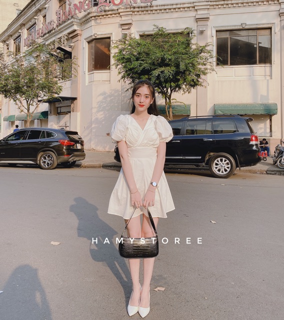 QUEEN DRESS - ĐẦM TAY BỒNG ĐAN DÂY LƯNG CỰC XINH | BigBuy360 - bigbuy360.vn